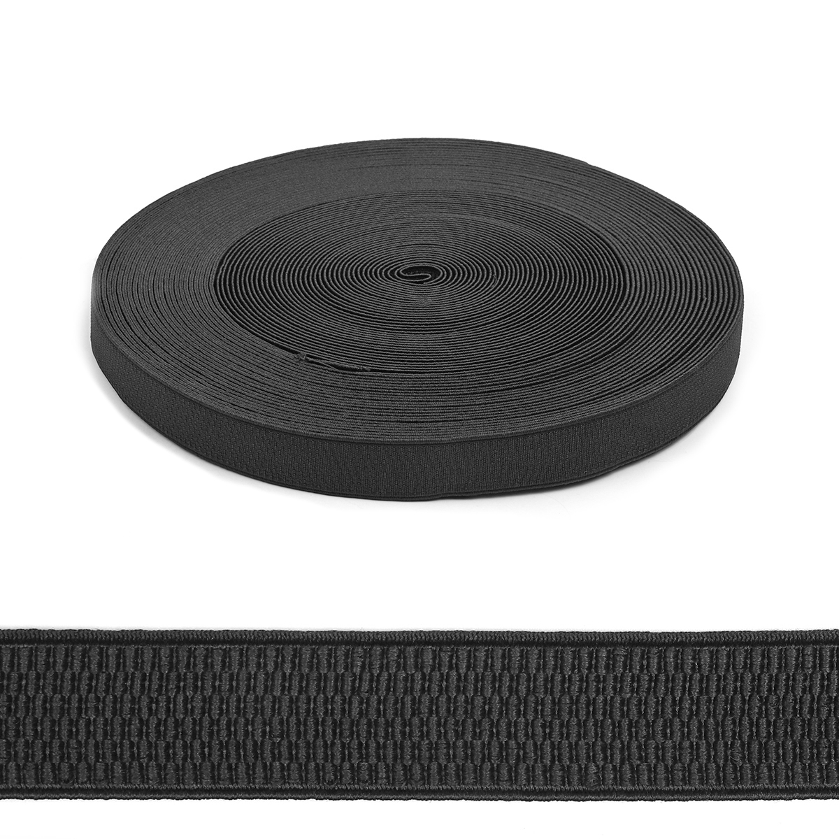 Резинка помочная 20мм (25м) цв.322 чёрный