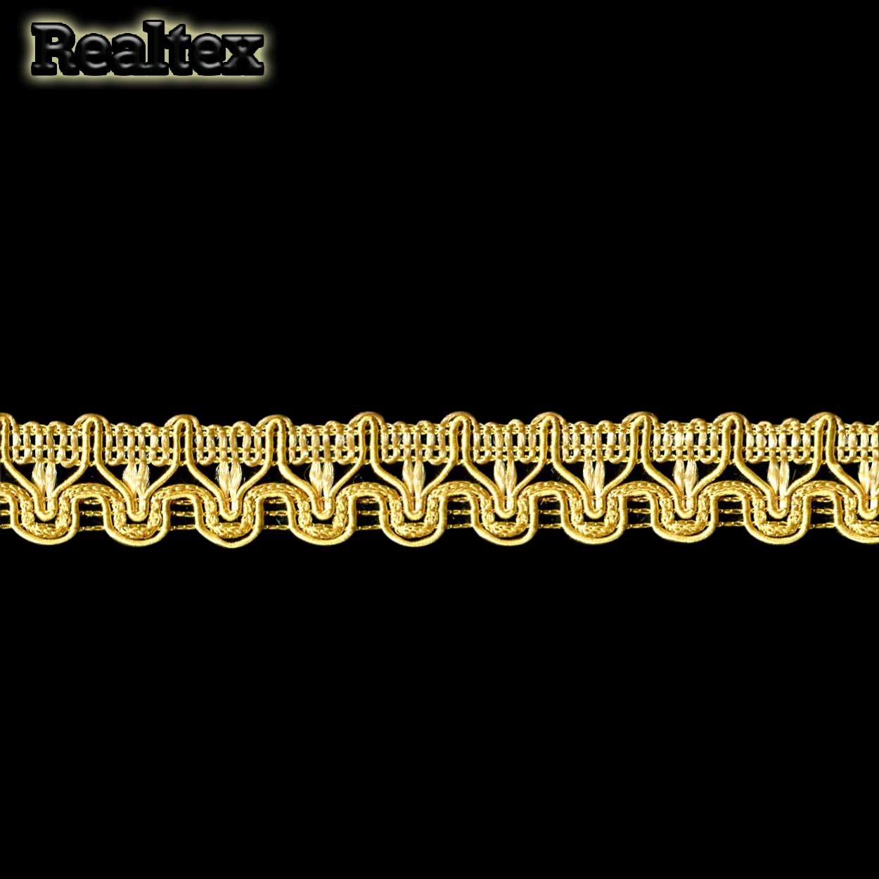 Тесьма отделочная Realtex 13-15893 20мм цв.золото 