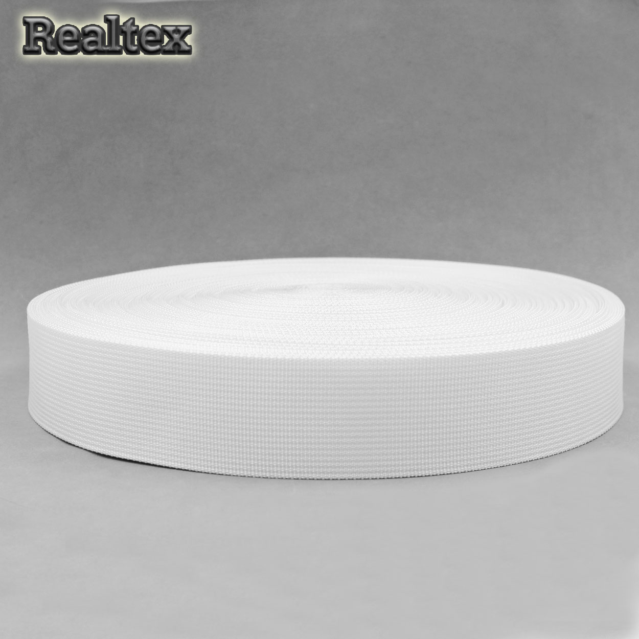  Лента ременная Realtex Premium 38мм (45,7м) цв.белый