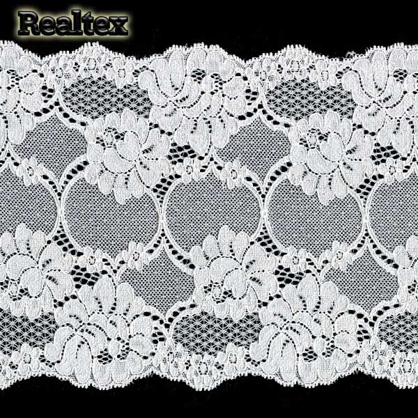 Кружево стрейч 180мм E106 0138000 цв.белый