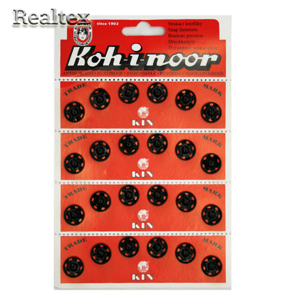 Кнопка пришивная Koh-i-noor №5 цв.черный 