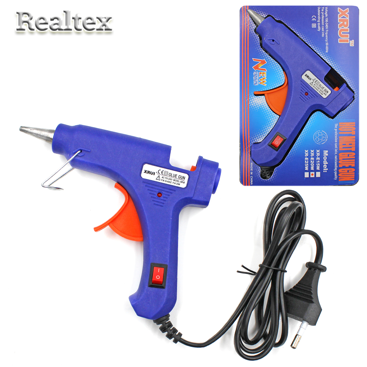 Клеевой пистолет Realtex XRUI малый 