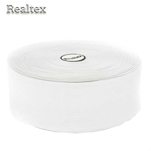 Резинка вязаная Realtex  80мм (40м) цв.белый
