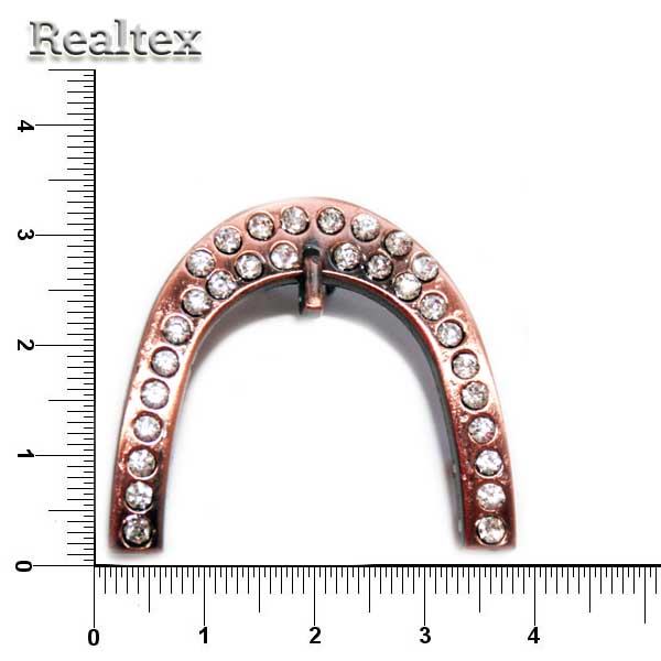Украшение на прокол "Micron" GB-1329 "Подкова" цв.15 шлифованная медь