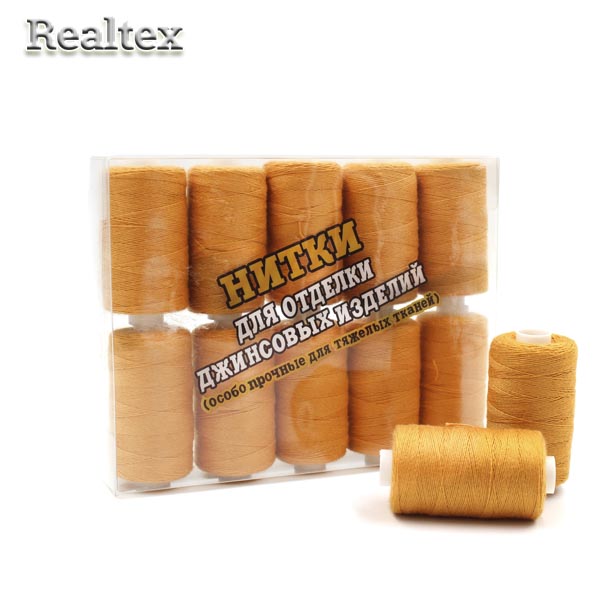 Нитки джинсовые RS (10шт*200м) цв.рыжий