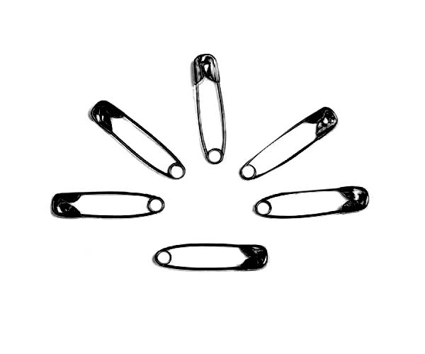 Булавки английские RS №000 (1000шт) цв.черный