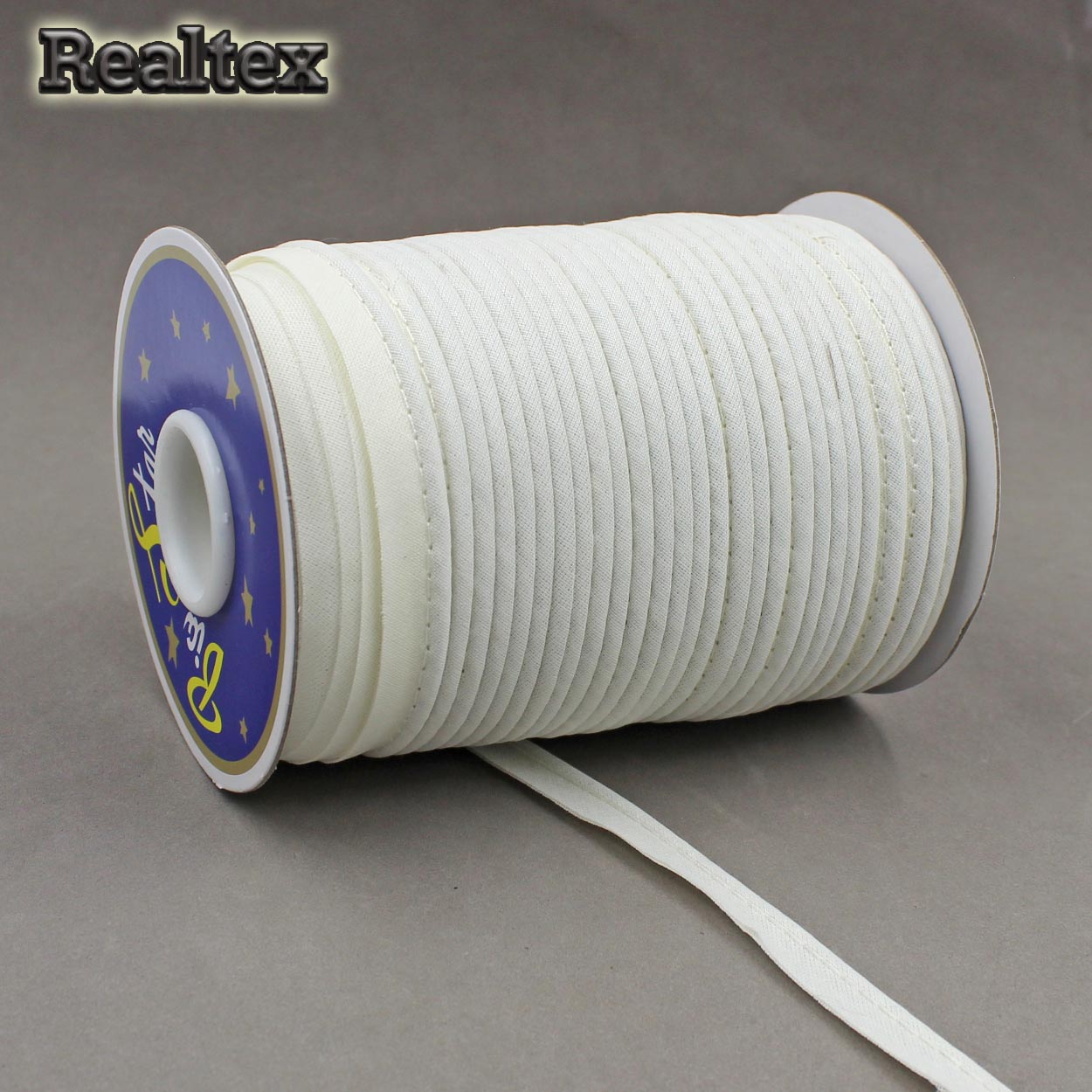 Кант хлопковый 12мм (65,8м) цв.102F молочный