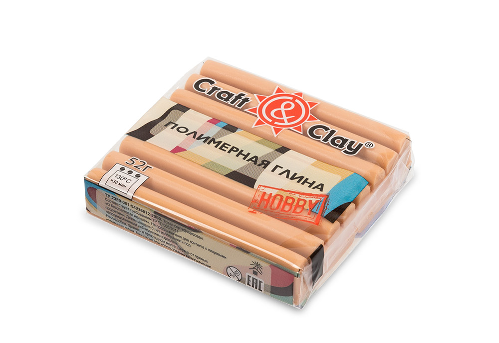 Полимерная глина CCH "Craft&Clay" (52гр) цв.1056 топлёное молоко