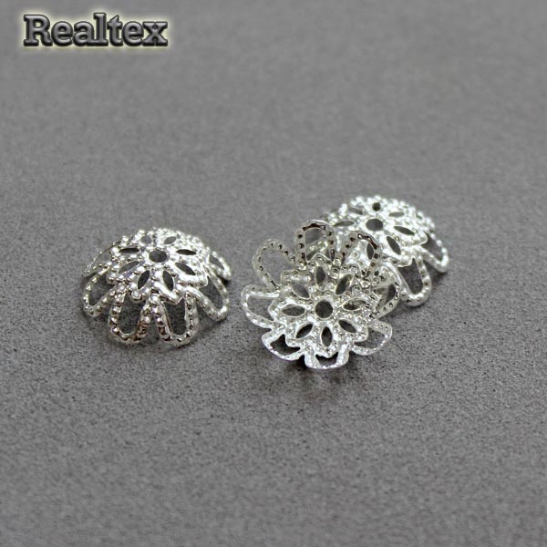 Розетка для бус K15 d-15мм цв.серебро