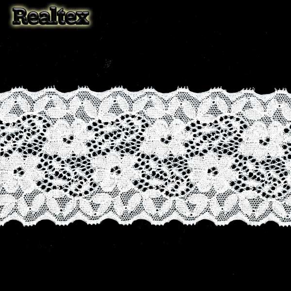 Кружево стрейч  65мм A403 0238100 цв.белый