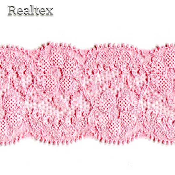 Кружево стрейч  50мм 106174 цв.розовый