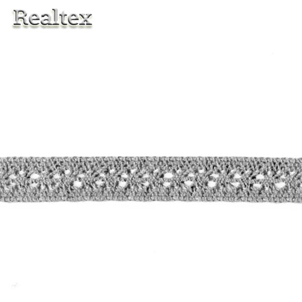 Кружево вязаное  15мм 15.01.099 (25м) цв.06 св.серый