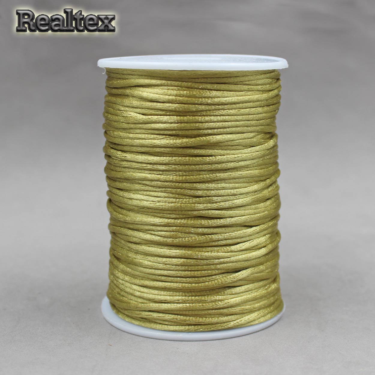Шнур круглый атласный  Реалтекс 2мм (91.5м) цв.071 золотистый