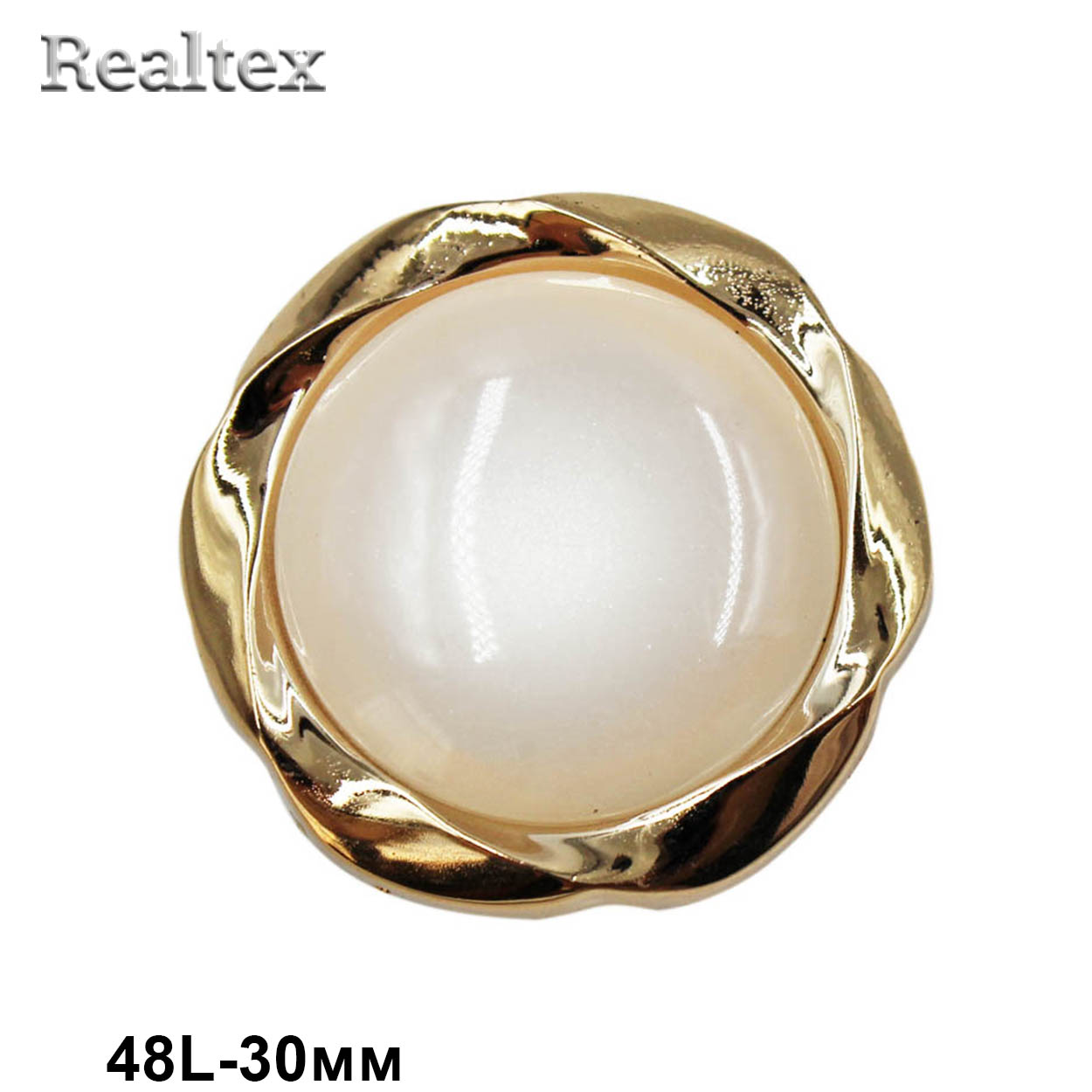 Пуговицы VB 12 48L (10шт) цв.молочный/золото