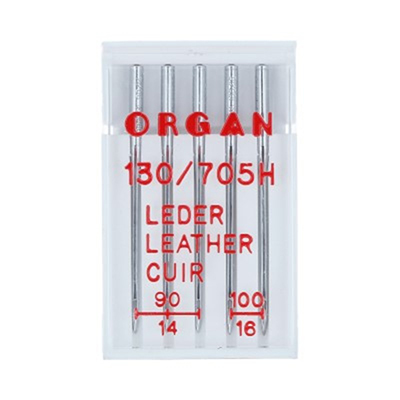 Иглы БШМ ORGAN для кожи №90-100 в пенале