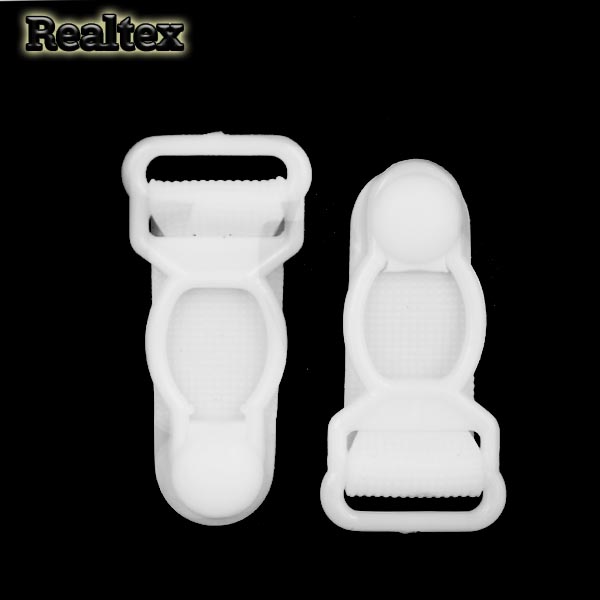 Застежка для пояса для чулок пластиковая 12мм Realtex цв.белый