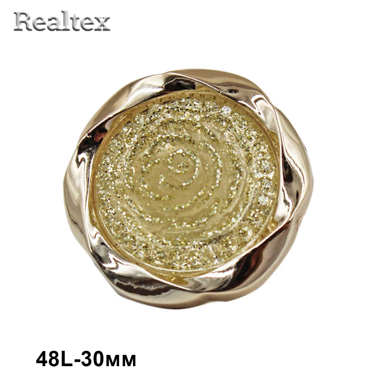 Пуговицы VB  1 48L (10шт) цв.молочный/золото