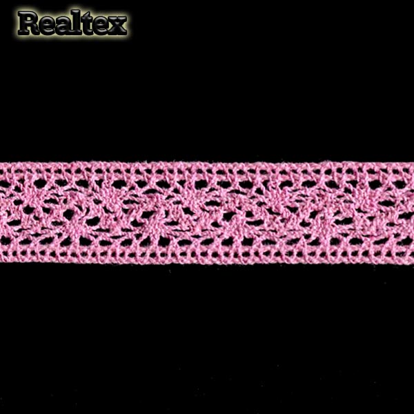 Кружево вязаное  27мм 27.01.101 цв.13 розовый
