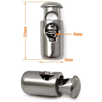 Фиксатор пластиковый ВЖФ1010 (50шт) цв.никель