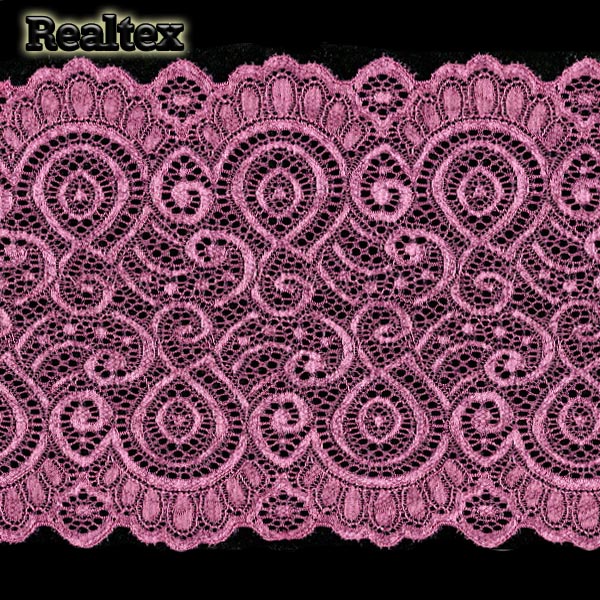 Кружево стрейч 180мм TBY L1351 цв.S256 розовый рубин 