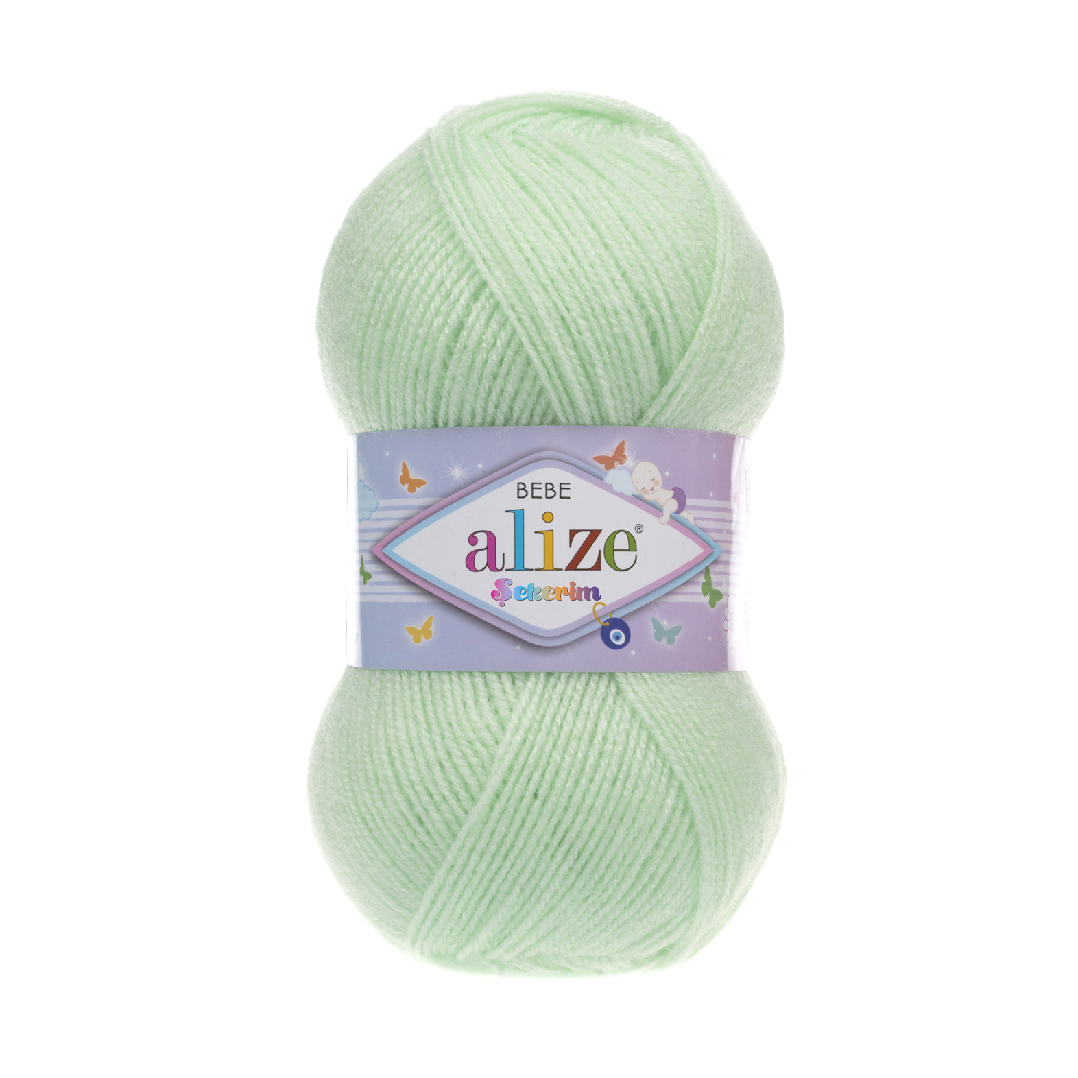 Пряжа Alize "Sekerim Bebe" (100гр) цв.188 мята