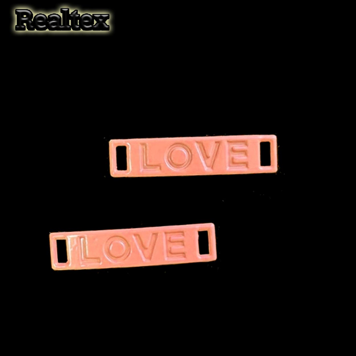 Подвеска металл 4543 "LOVE" 5*30мм цв.персик