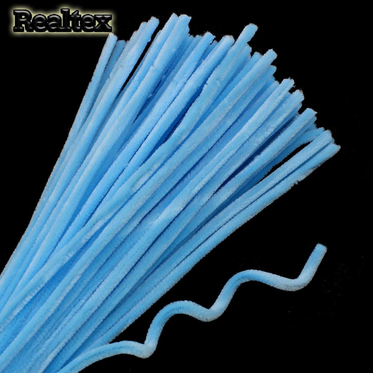 Проволока "Синель" Realtex для творчества N d-6мм 30см (100шт) цв.А-017 голубой