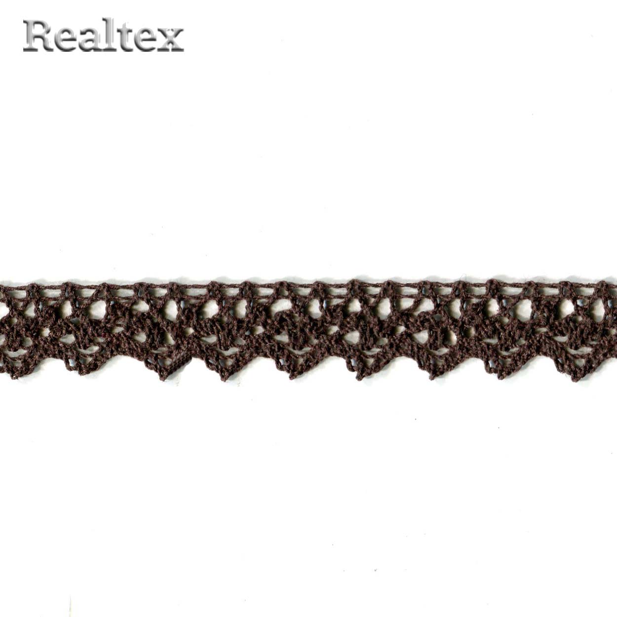 Кружево вязаное  19мм 19.01.098 цв.10 коричневый