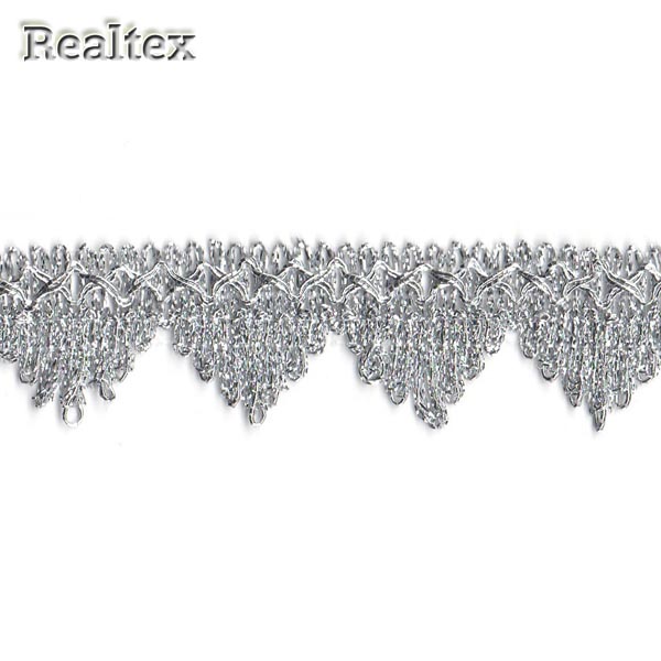 Тесьма металлизированная 26мм MTR-21 цв.серебро