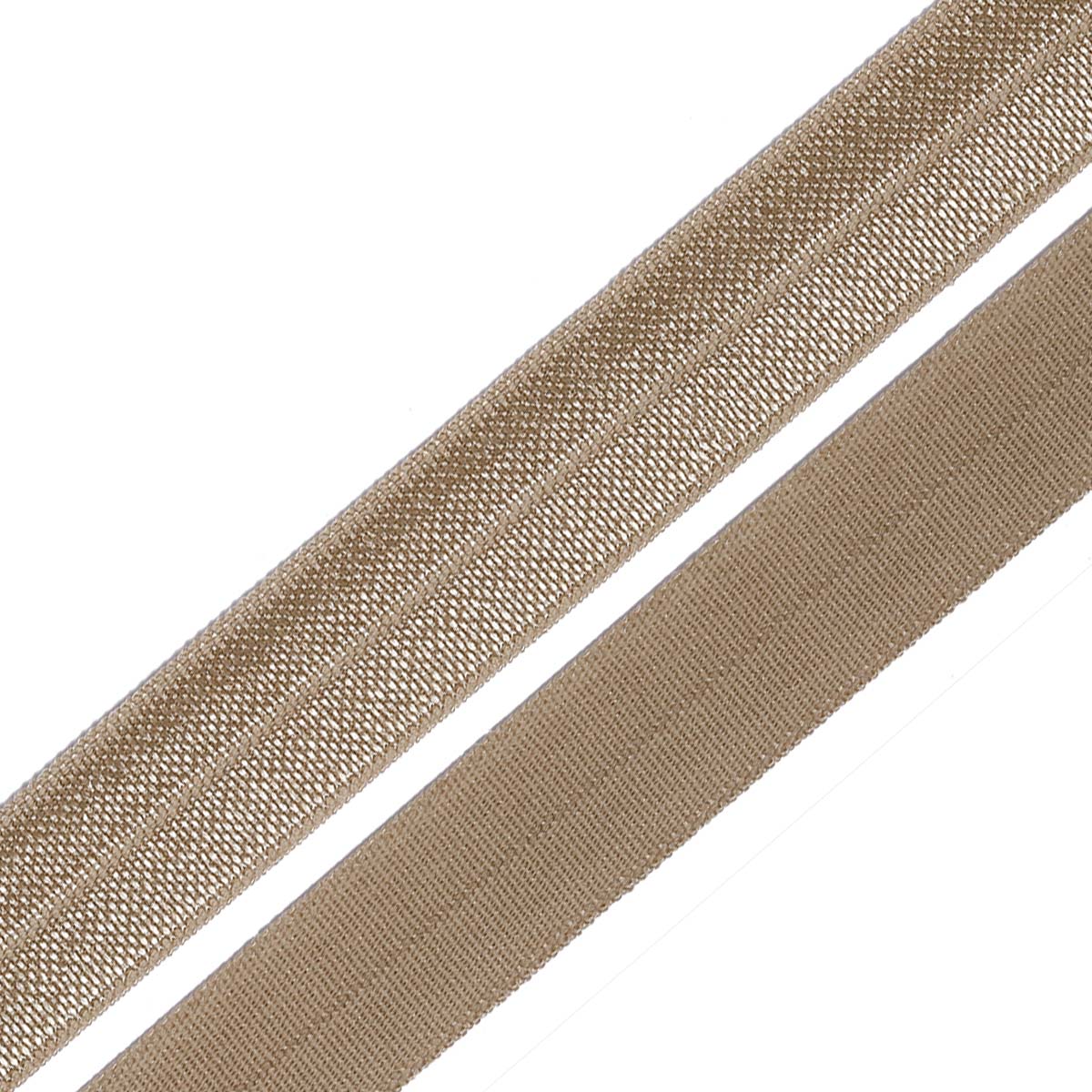 Косая бейка стрейч блестящая 15мм (50м) цв.F294 какао 