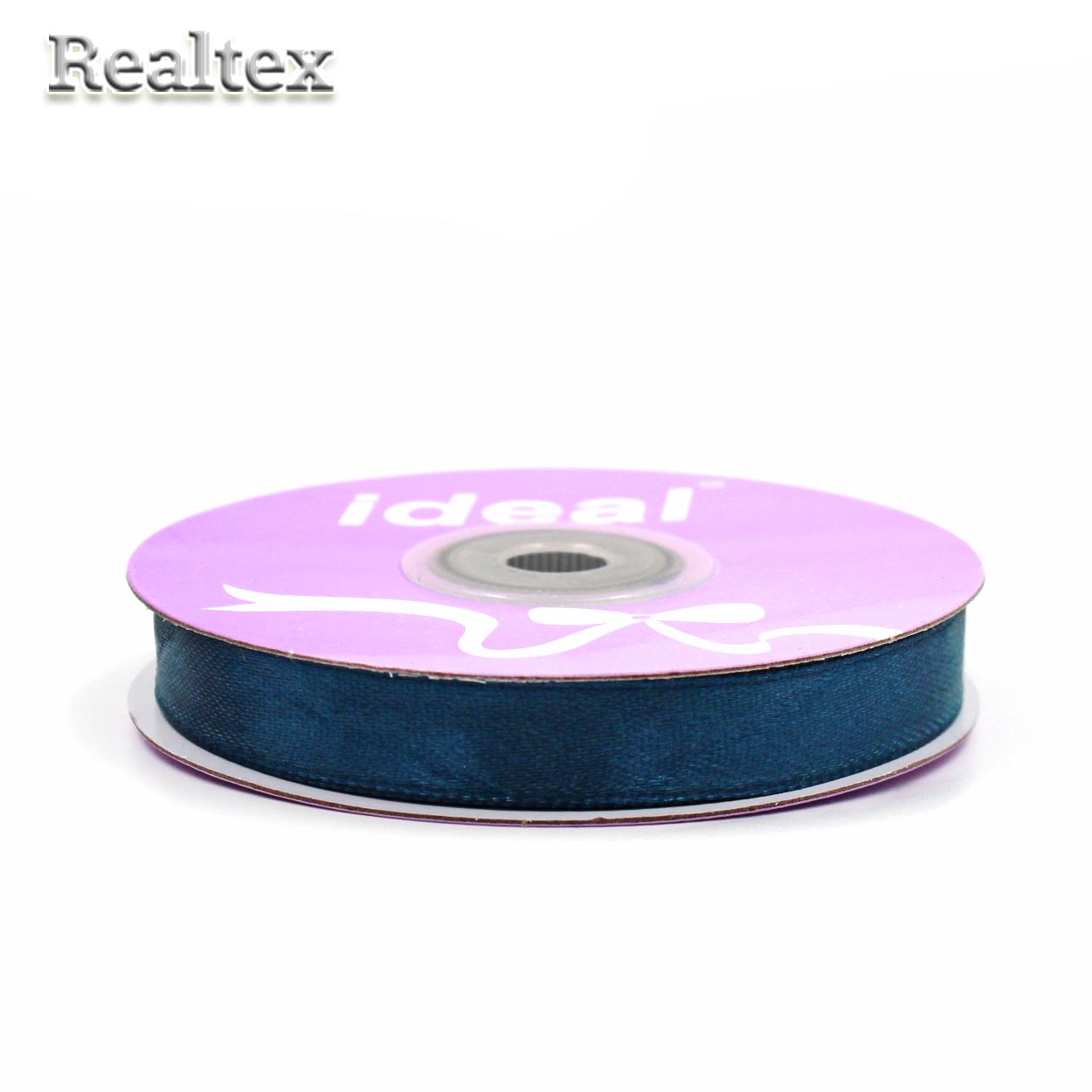 Лента атласная 12мм Realtex (27,4м) цв.4369 тёмно-зелёный