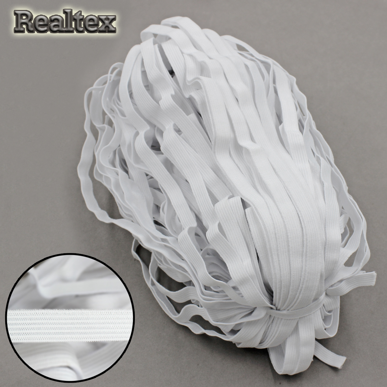 Резинка-вздержка RS 10мм Беларусь (100м) цв.белый