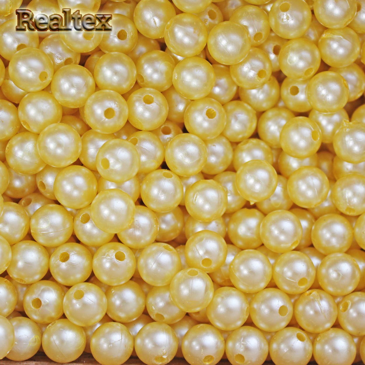 Бусины пластик 12мм R (20гр) цв.А31 желтый 