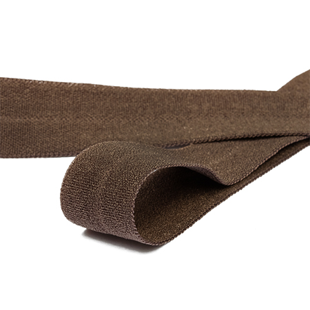 Косая бейка стрейч матовая 20мм (50м) цв.F304 шоколадно-коричневый