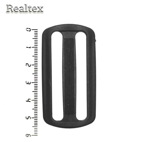 Пряжка двухщелевая 50мм ДЩ цв.черный