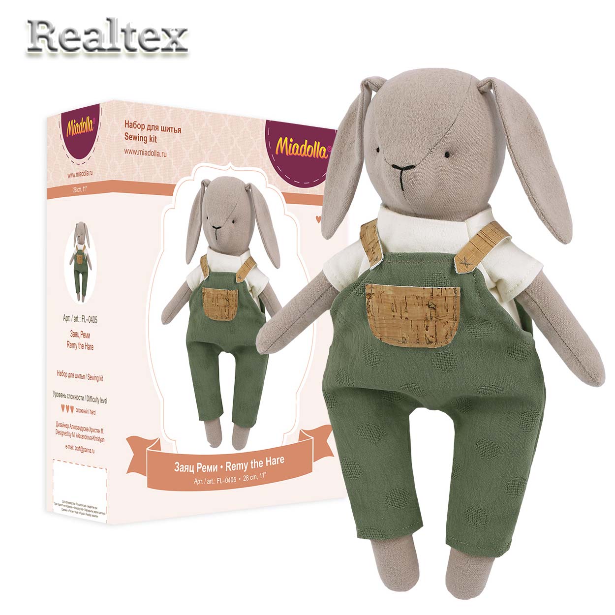 Набор для изготовления игрушки FL-0405 Заяц Реми "Miadolla"