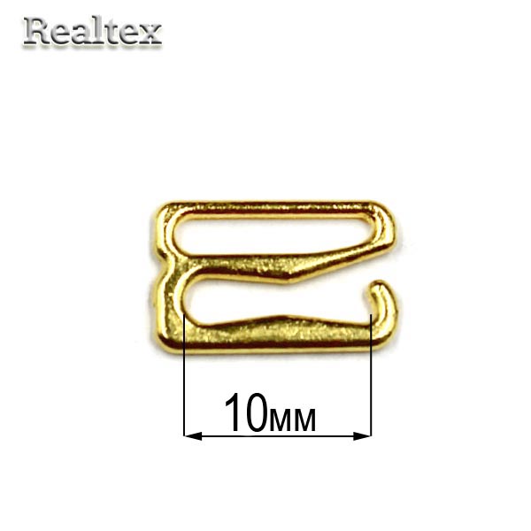 Крючок  Realtex 10мм металлический цв.золото