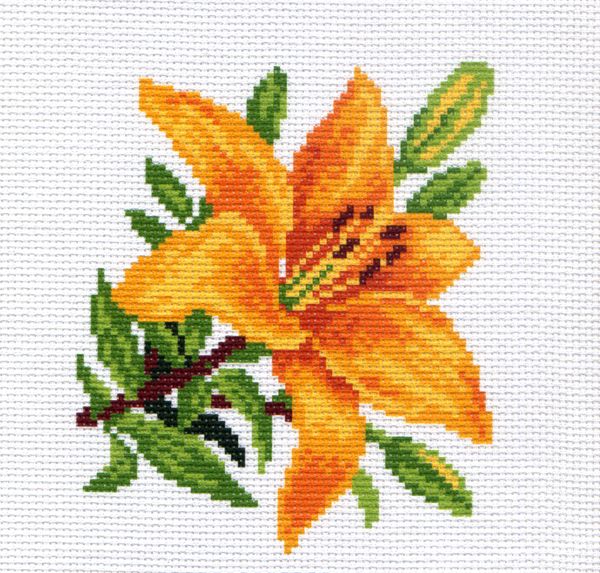 Рисунок на канве МП №513-1 "Лилия" 16*20см