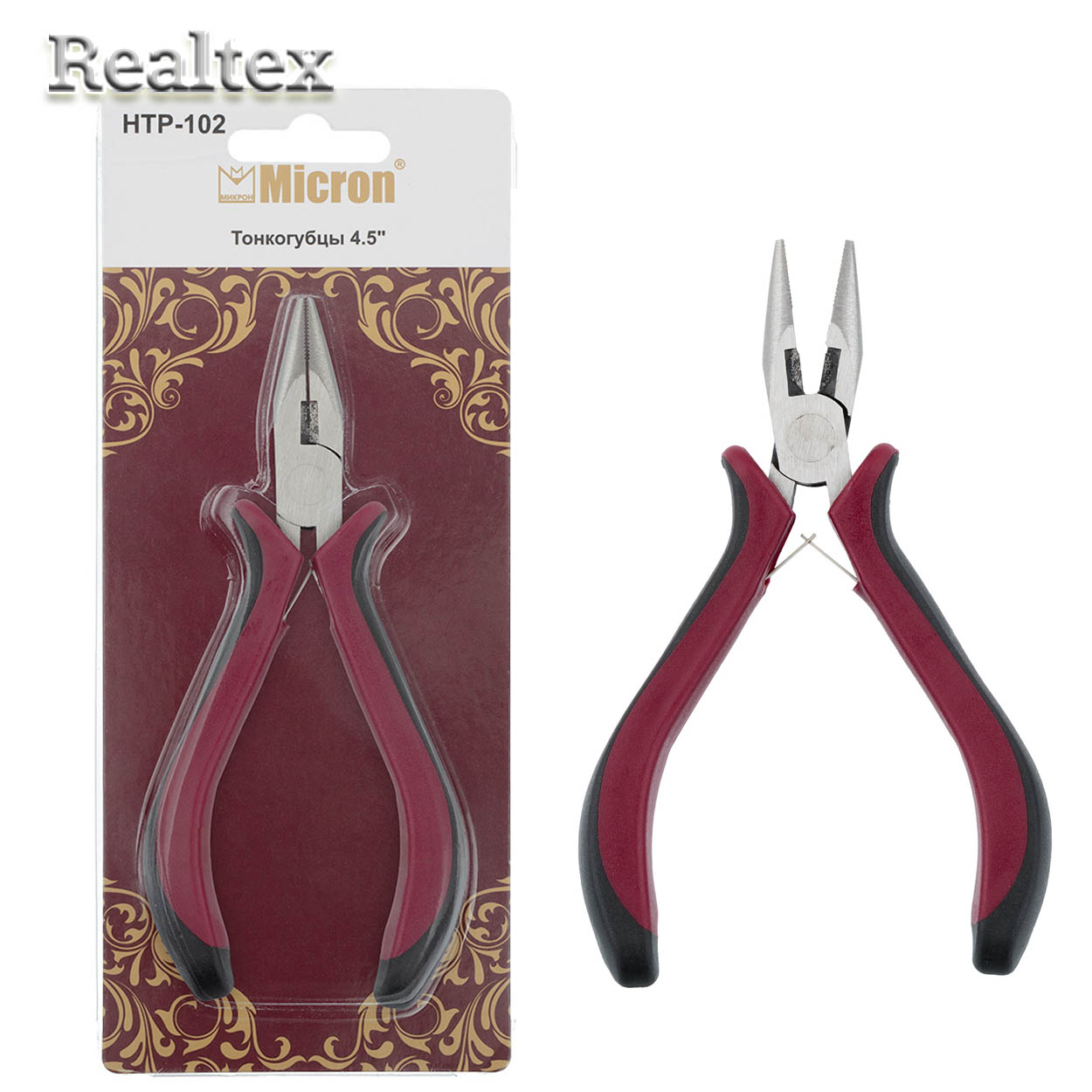 Инструменты для творчества "Micron" Тонкогубцы 4,5 HTP-102