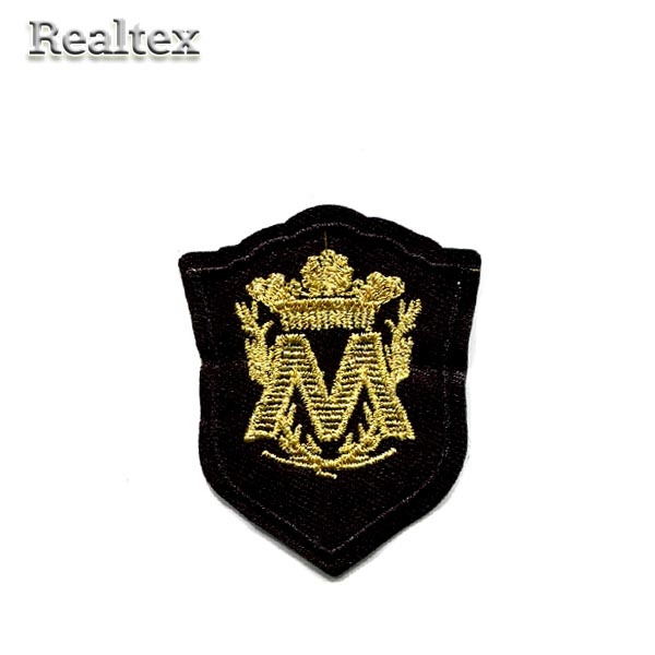  Термоаппликации Realtex RT-078 "Герб М" цв.черный/золото