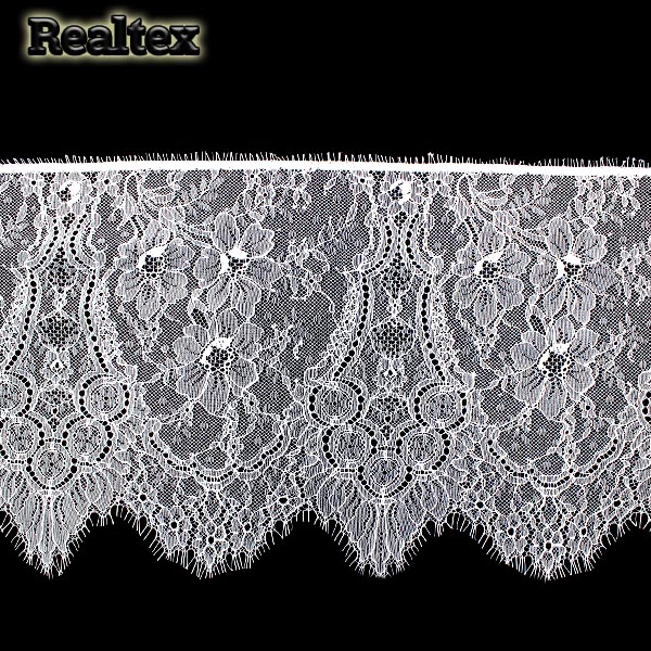 Кружево Realtex "реснички" 250мм DSM 78618 цв.белый