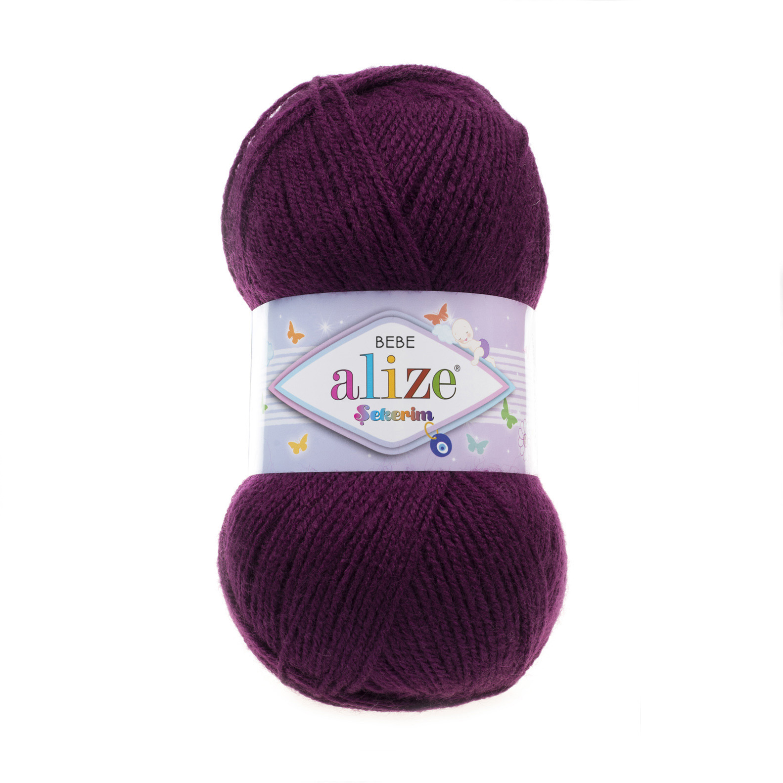 Пряжа Alize "Sekerim Bebe" (100гр) цв.304 сливовый