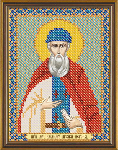 Рисунок на канве для бисера НС 5156 "Св.Прп.Мч.Вадим" 