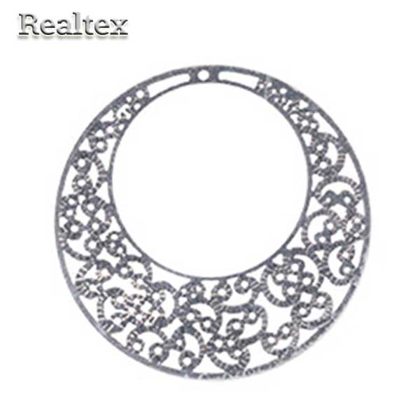 Украшение филигранное "Zlatka" FDP-026 "круг" цв.серебро