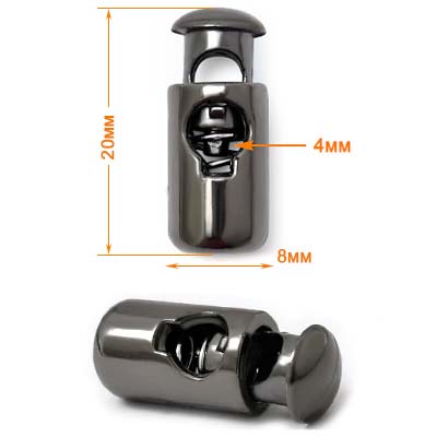 Фиксатор пластиковый ВЖФ1010 (50шт) цв.черный никель