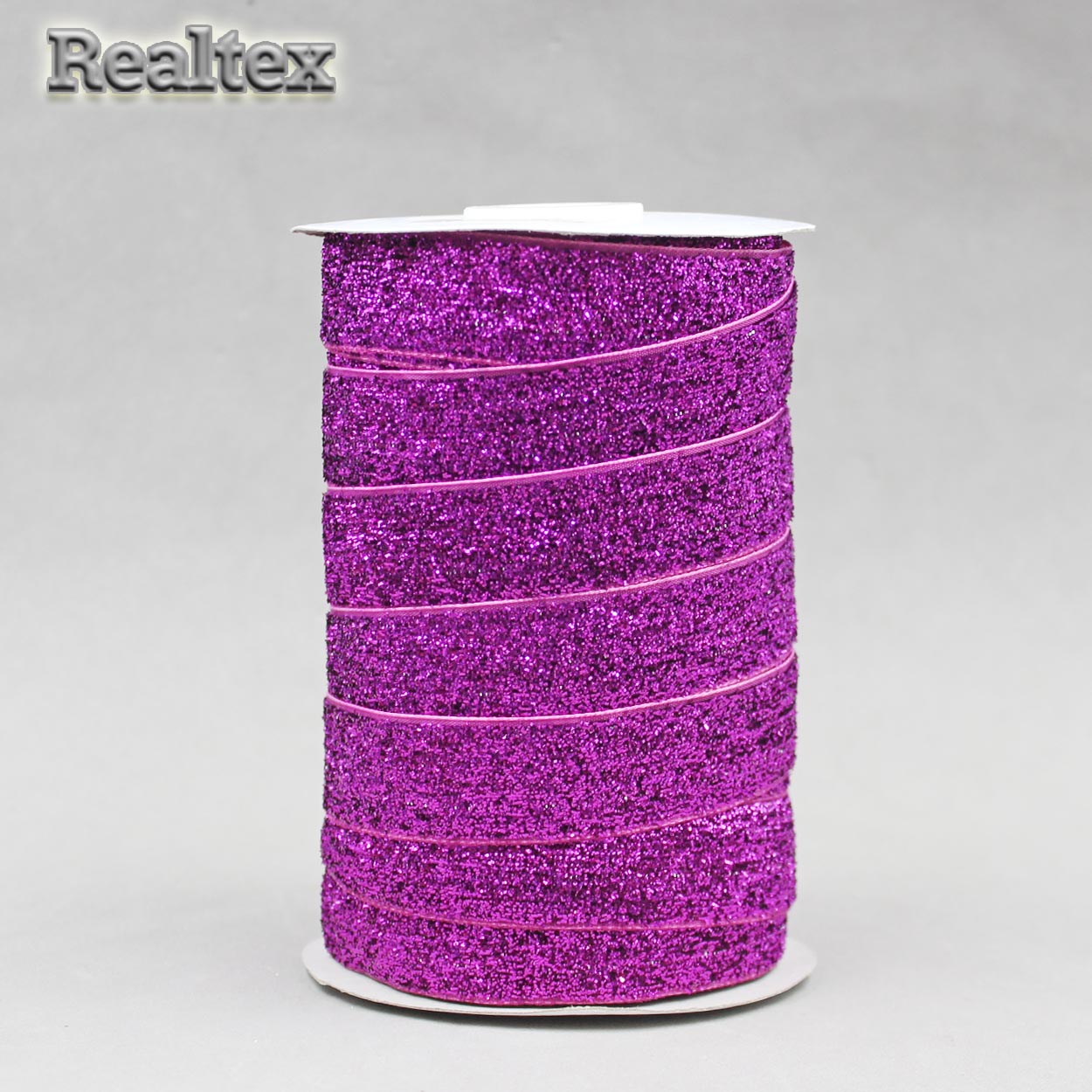 Лента бархатная люрекс RS 20мм цв.15 фуксия