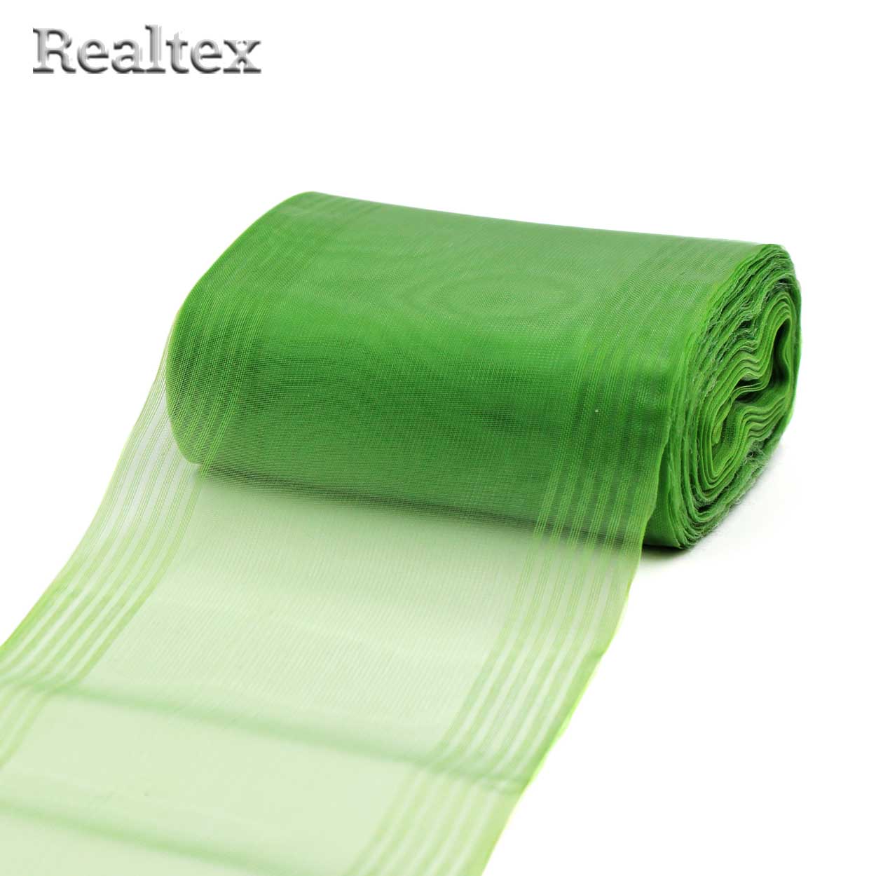 Лента капроновая 110мм с3503г17 цв.15 салатовый