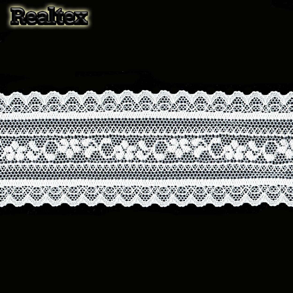 Кружево стрейч Реалтекс  50мм HD 1170 (20м) цв.светло-молочный