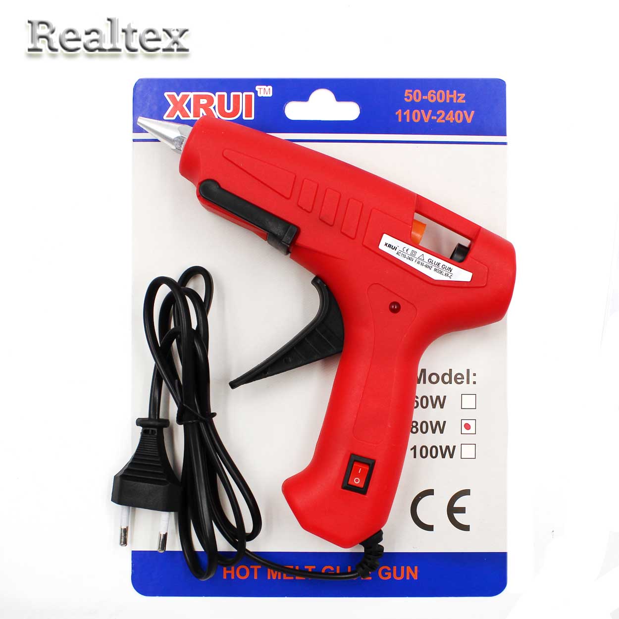 Клеевой пистолет Realtex XRUI-2 большой 