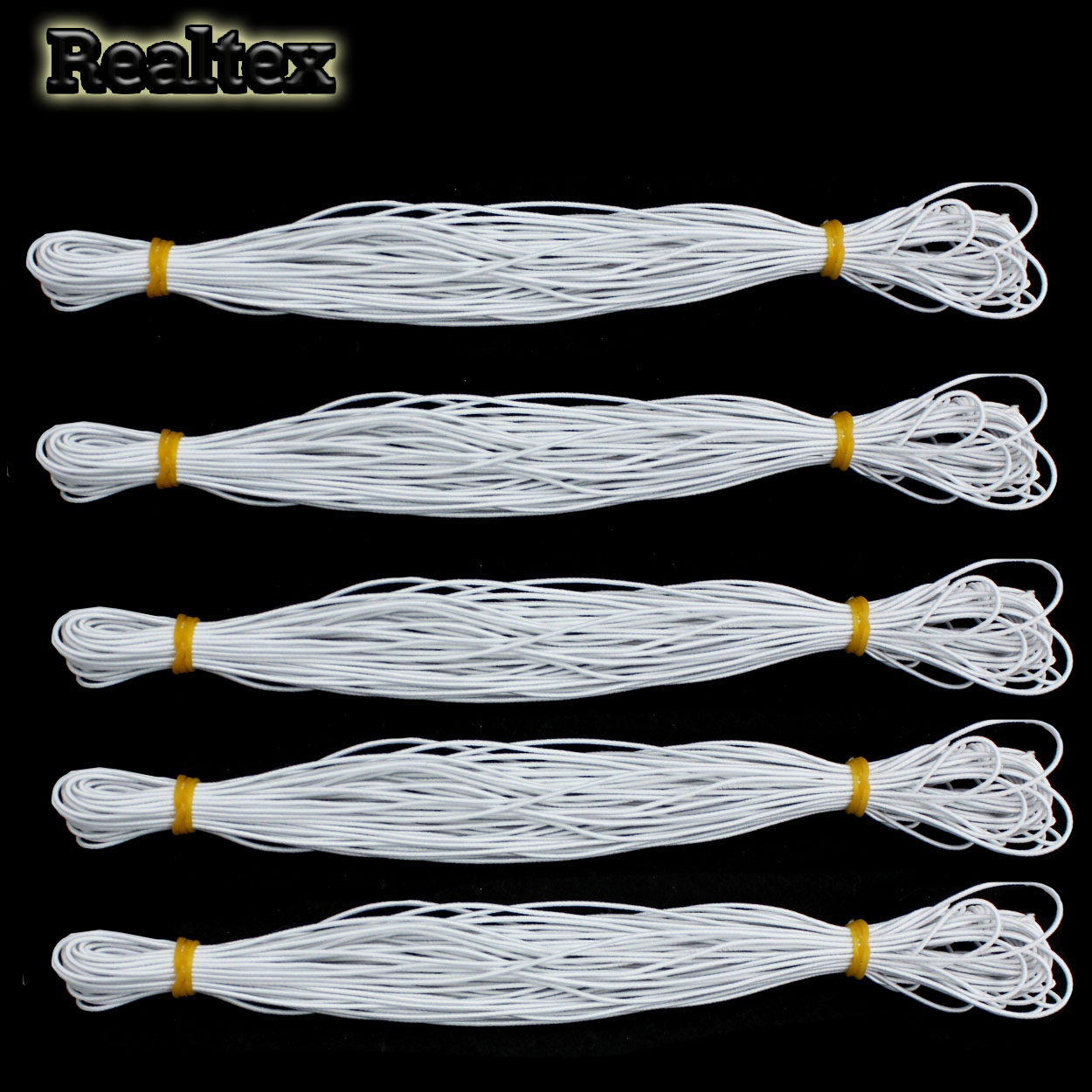 Резинка шляпная 1,5мм (100м) Realtex цв.белый